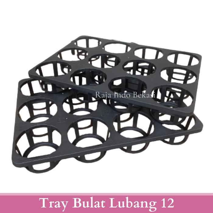 siapkirim- Tray Bulat 10cm Lubang 12 Untuk Anggrek/Pot Semai Pot Bulat Bibit Benih Flexible-Tray