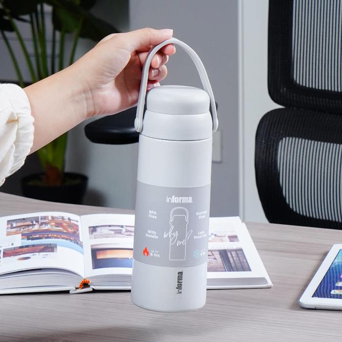 Best Seller Informa Appetite 500 Ml Beverly Botol Minum Vacuum - Abu-Abu Tumbler Termos Minuman