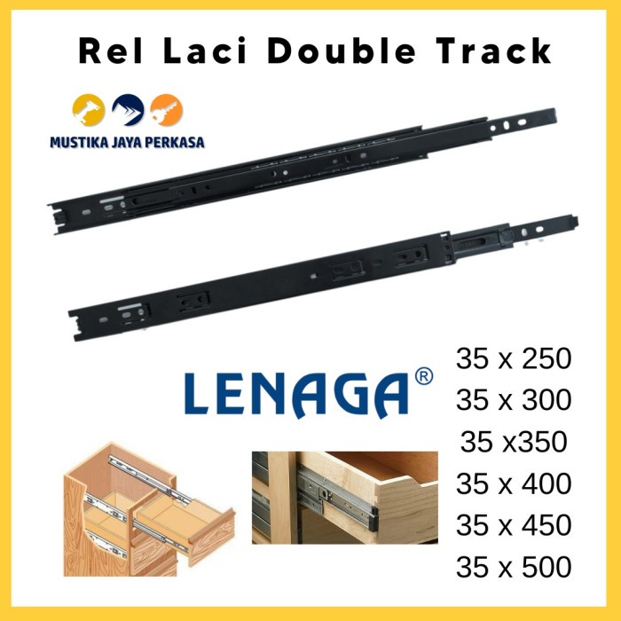 siapkirim- Rel Laci Double Track Huben Hitam Lenaga Taco Harfit