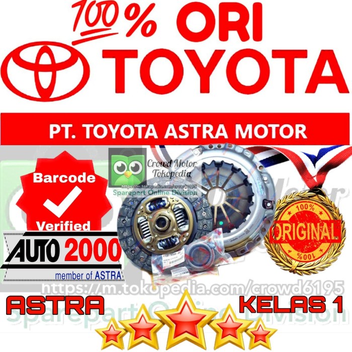 Clutch Assy Set Kopling Set Avanza Xenia 1300Cc 1500Cc Ori Toyota 100%