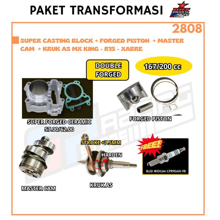 Paket Bore UP MX KING BRT-Block Ceramic-Piston-Noken AS-BRT Promo 2808