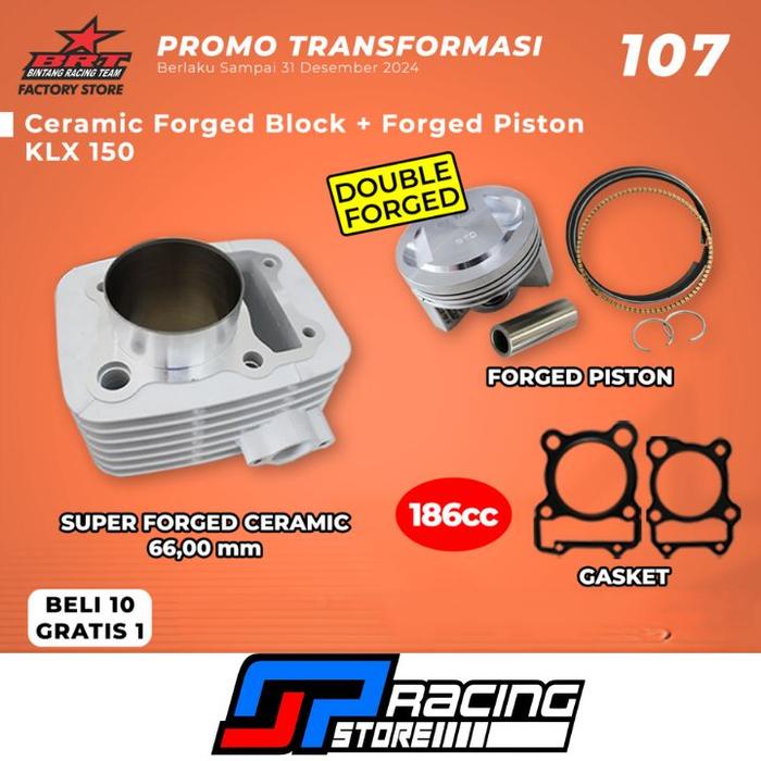 Paket Bore UP KLX 150 - Block Ceramic - Piston 68 - BRT Promo 107