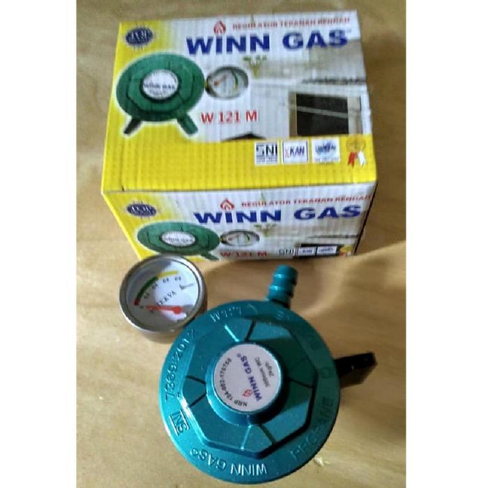 silahkan- Regulator WINN GAS W 121 Manometer Untuk tabung Bright dan LPG