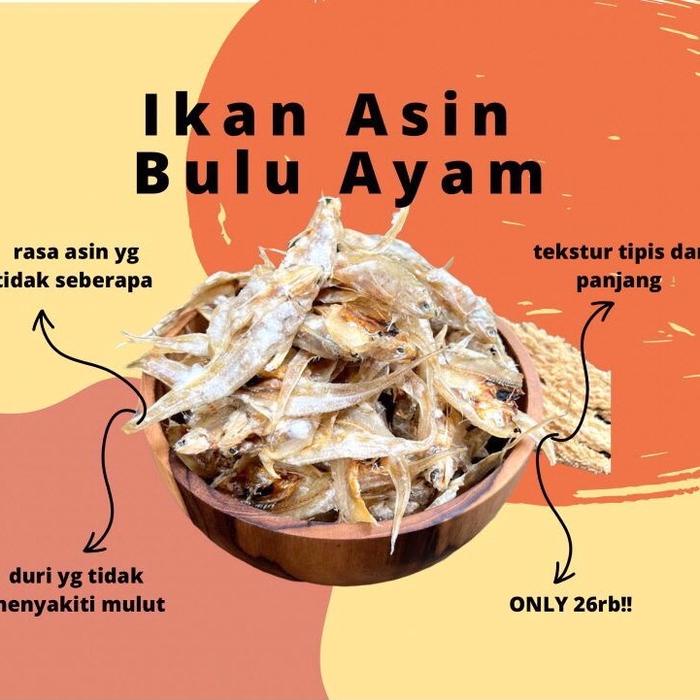 

(Oleh Oleh Surabaya) Ikan Asin Bulu Ayam Termurah 250gr