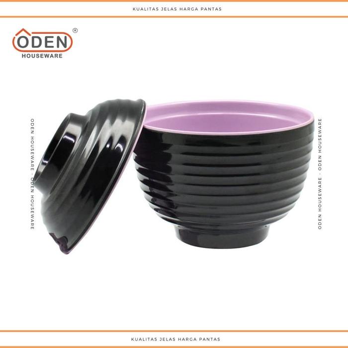 silahkan- Mangkok Tutup Melamin W06A8 Ungu Golden Dragon