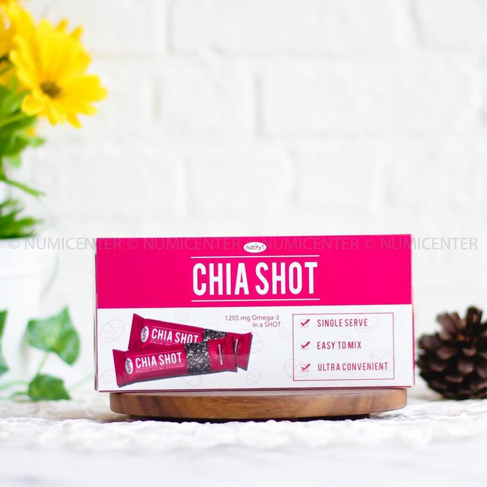 

BOX Natural Chia Shot Biji Chia Seeds 10x 7g Sachet NUTIFY CHIASHOT