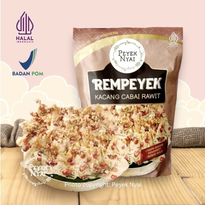 

Peyek Nyai Rempeyek Kacang Tanah Cabai Rawit (Pouch)