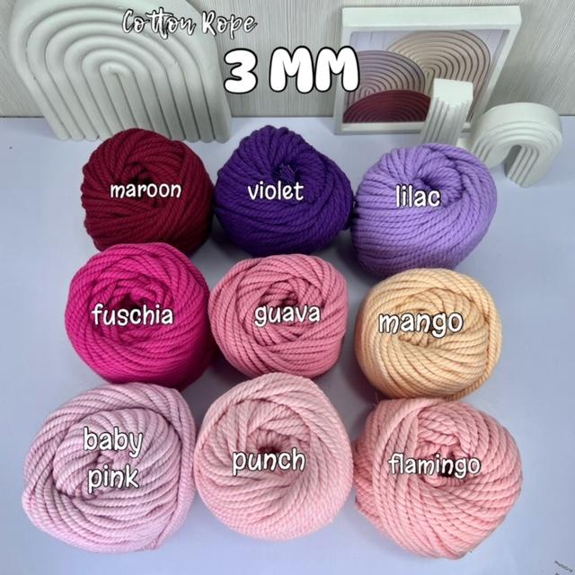 

New tali katun cotton rope macrame 3mm