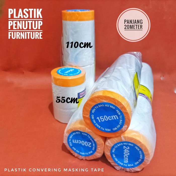 

New (20meter)Convering Film Masking Tape/Plastik Penutup Furniture