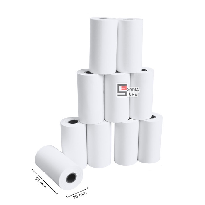 

New Kertas Thermal 58x30mm 1 Pack / isi 10 Roll
