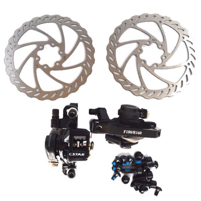 Rem Cakram Sepeda MTB Satu Set Depan Belakang