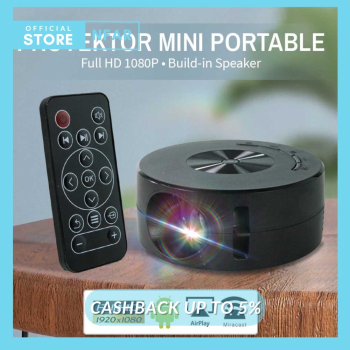 Proyektor Mini Portable Android YT200 Proyektor HP Projector Multimedia Home Mini Portable