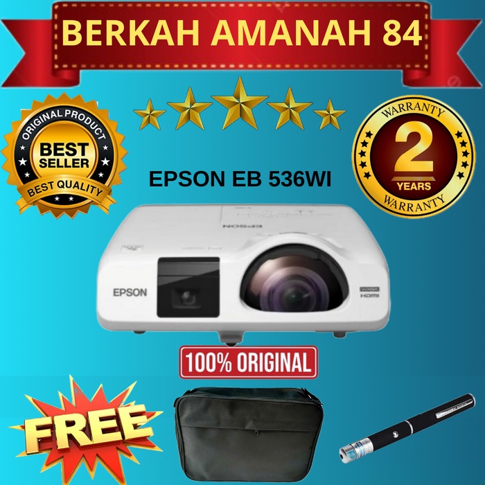 PROYEKTOR EPSON EB 536 WI ULTRA SHORT THROW WXGA 3400 LUMEN HDMI