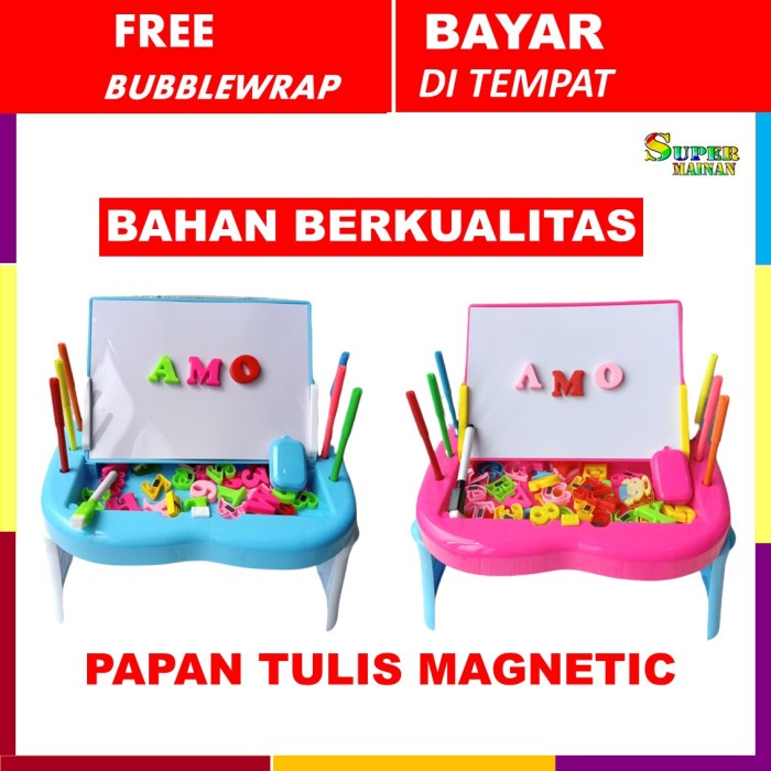 Meja Belajar Lipat Anak Gambar Mainan Edukasi Anak Perempuan Laki Laki