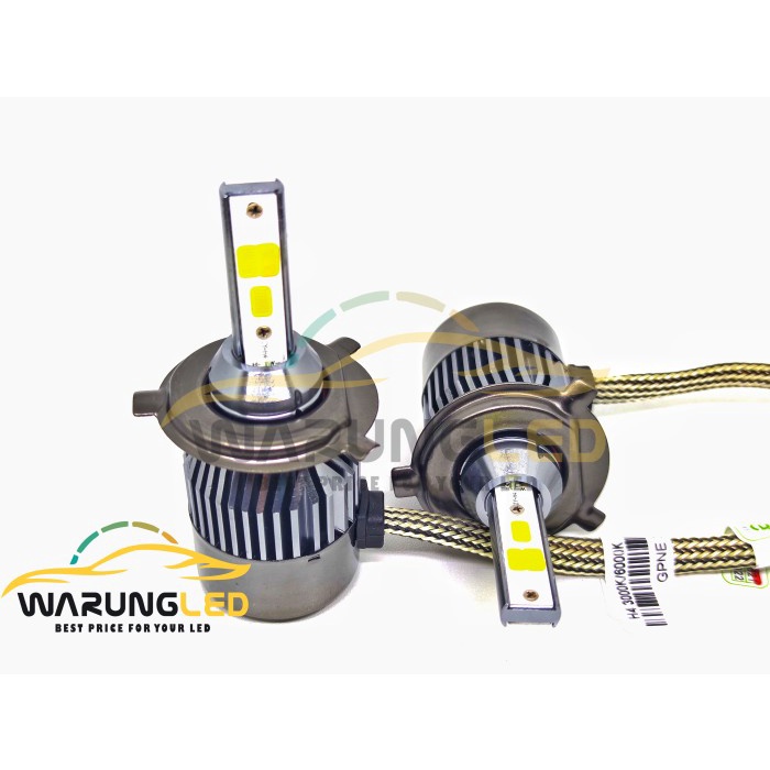 LAMPU UTAMA MOBIL LED X9 ECO9 LUMINOS H4 3 WARNA SUPER BRIGHT