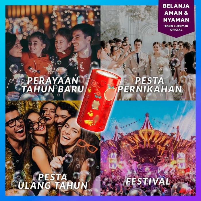 Sale Terbatas Bubble Maker Machine 240Ml Mesin Mainan Gelembung Sabun Otomatis Air Elektrik Speaker