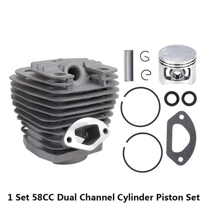 Turbo 5800 Cylinder Block Blok Boring Mesin Chain Saw Senso Sinso Mini 58 Cc Tanika / Cylinder Block