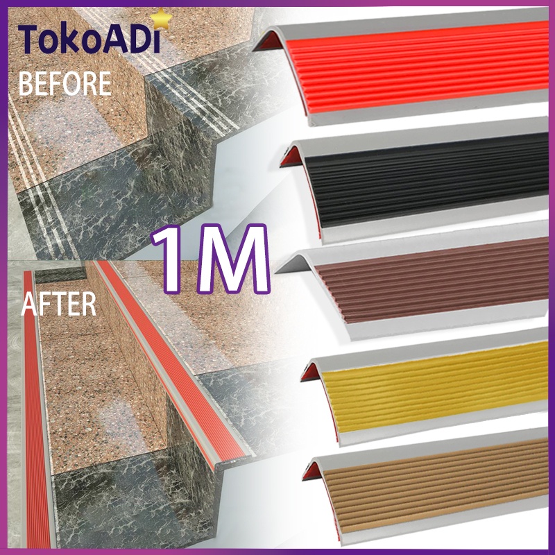 AYOOOLLARIZSS Karet Ujung Tangga / Stepnosing Karet / Lis Karet / Lis Tangga Karet Panjang Dengan