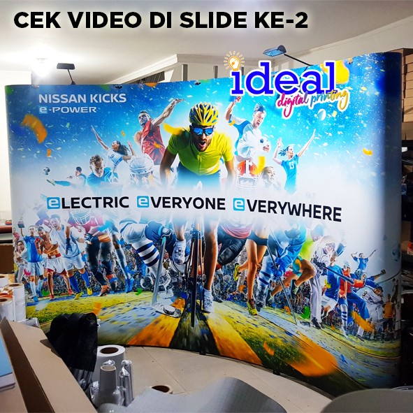 

BACKWALL BACKDROP PAMERAN POP UP BOOTH 3X4 CURVE LENGKUNG INC PRINTING