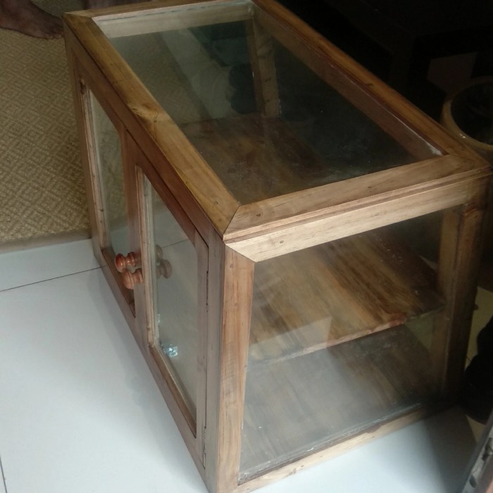 ETALASE JUALAN WARUNG FOOD DISPLAY MAKANAN KAYU KACA