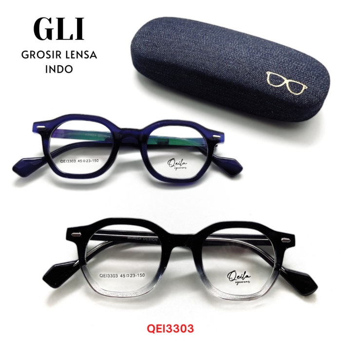 FRAME KACAMATA PRIA / WANITA ORIGINAL QEILA 3303 SIZE 45 / FRAME PAKET