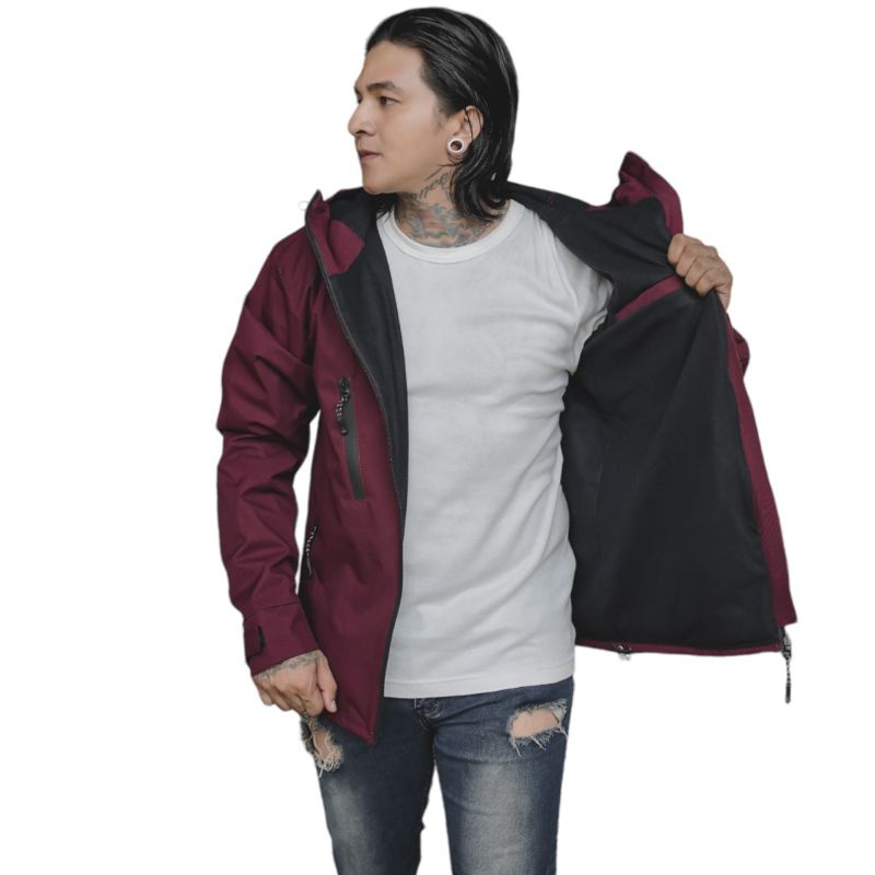 Jaket Gorpcore Waterproof Tahan Air Jaket Gunung Pria Jaket Windbreaker