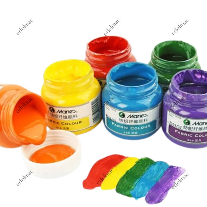 

New Fabric Paint Textile Cet Lukis Kain Kanvas Tas Sepatu Craft Handmade