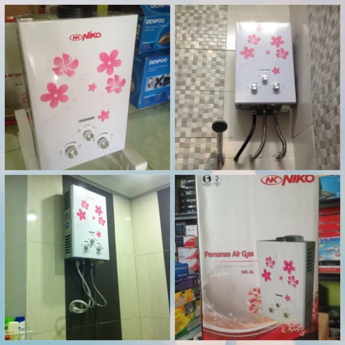 Gemilang Karya Niko Gas Water Heater Tempered Glass Nk-6Ldg Lux / Water Heater Niko
