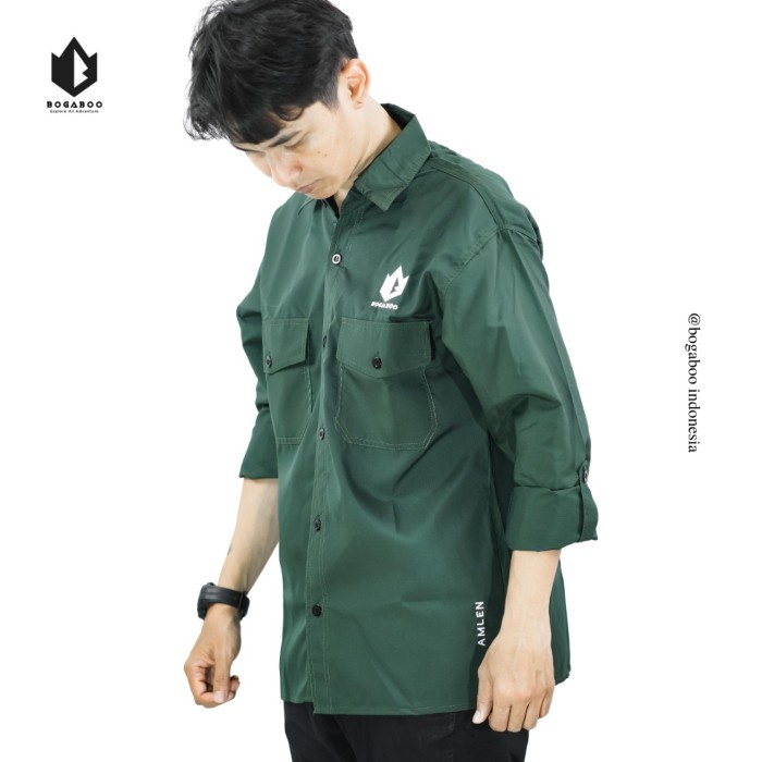 Navero-Kemeja Tactical Lengan Panjang Pria - Kemeja PDL Lapangan Outdoor TNF