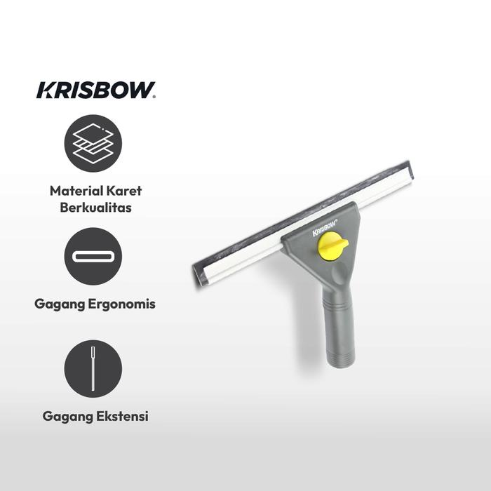 Krisbow Window Squeegee Pembersih Kaca Dengan Handle 25.4 Cm