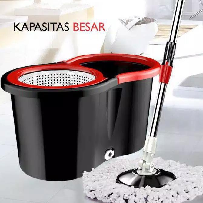 DBest Group - Sett Alat Pel Lantai Stainless dan Plastik Kode TB01/TB02 Super Spin Mop Alat Pel