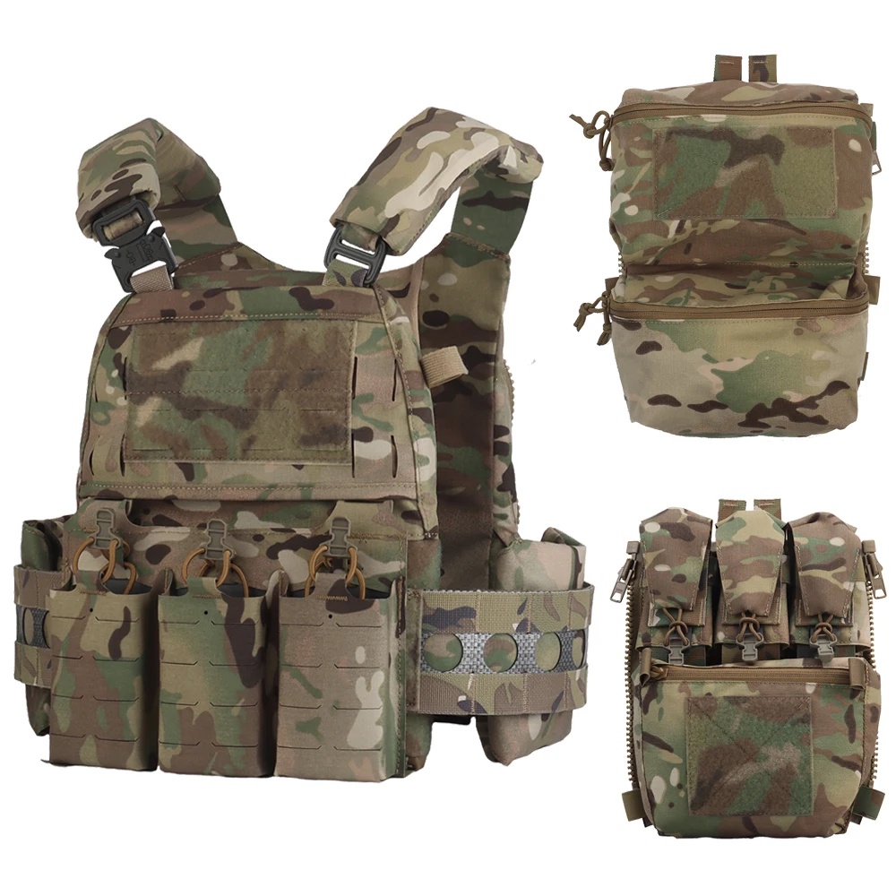 Tactical Vest Ferro FCPC V5 Plate Carrier MOLLE Hunting Vest Back Panel Supplement Pouch Airsoft