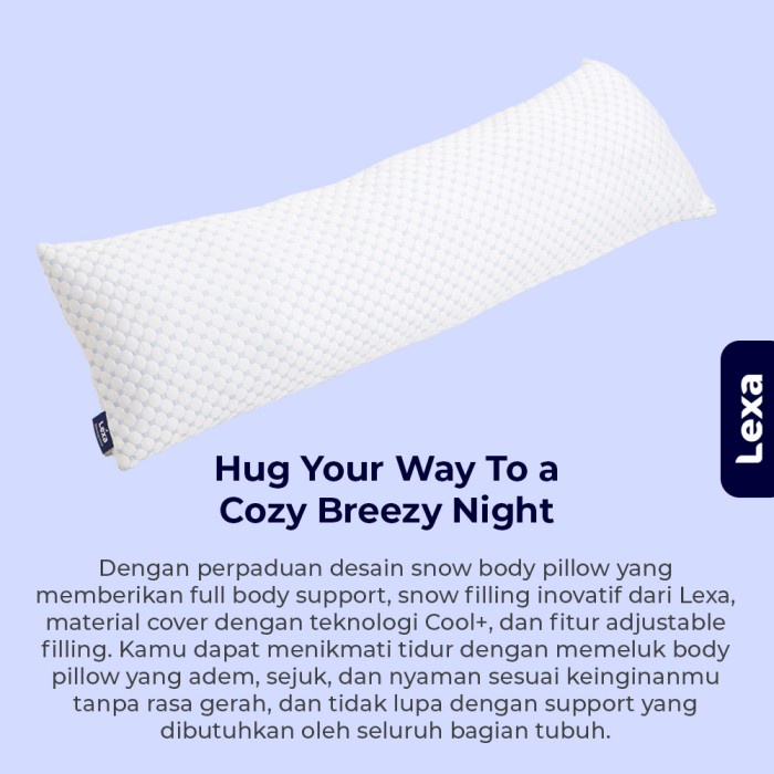 Lexa Snow Body Pillow - Guling Besar Premium Full Body