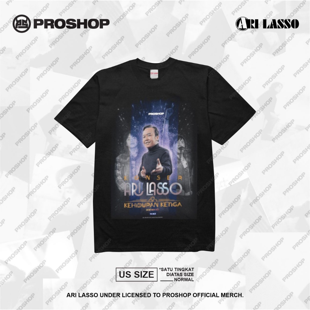 【HOT】Proshop | Kehidupan | Ari Lasso | Tshirt | Kaos Pria | Hitam