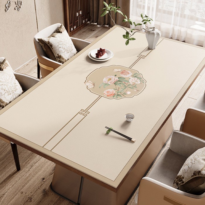 Fastclik Taplak Meja Makan Anti Air/Alas Meja Tamu Anti Air/Taplak Meja Ruang Tamu/Taplak Meja