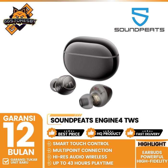 SoundPEATS Engine4 True Wireless Earbuds Powerful High-Fidelity