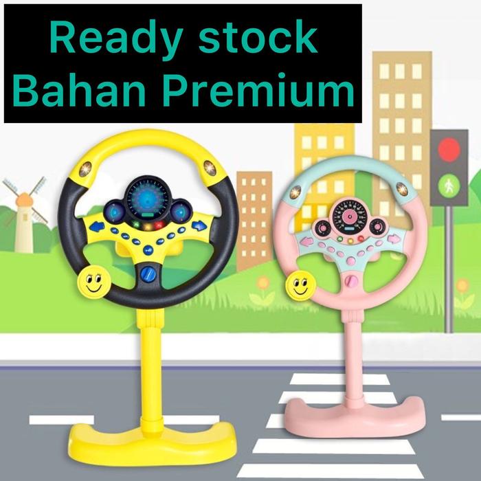 Ready Mainan Anak Setir Setiran Mobil - Mainan Stir Mobil Streeing Wheel Ukuran Besar Lengkap Tiang