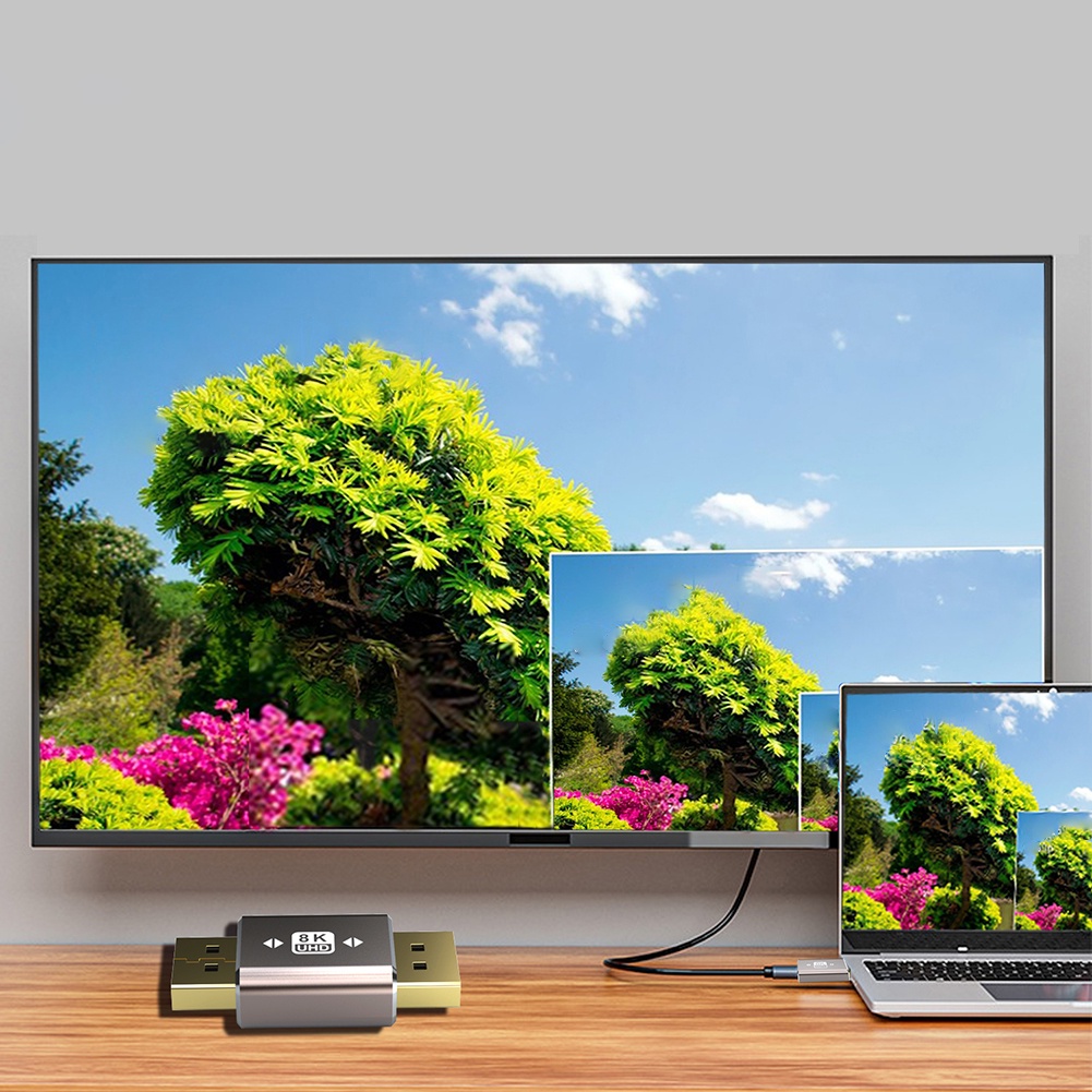 DP To DP Adapter 8K60Hz 32.4 Gbps DP To DP Video Converter Support Displayport 1.4 Male To Male/Male