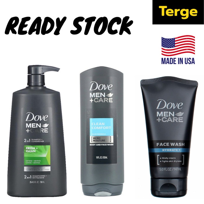 Import Usa Dove Men Care Shampoo Conditioner Body Face Wash Produk Unggulan