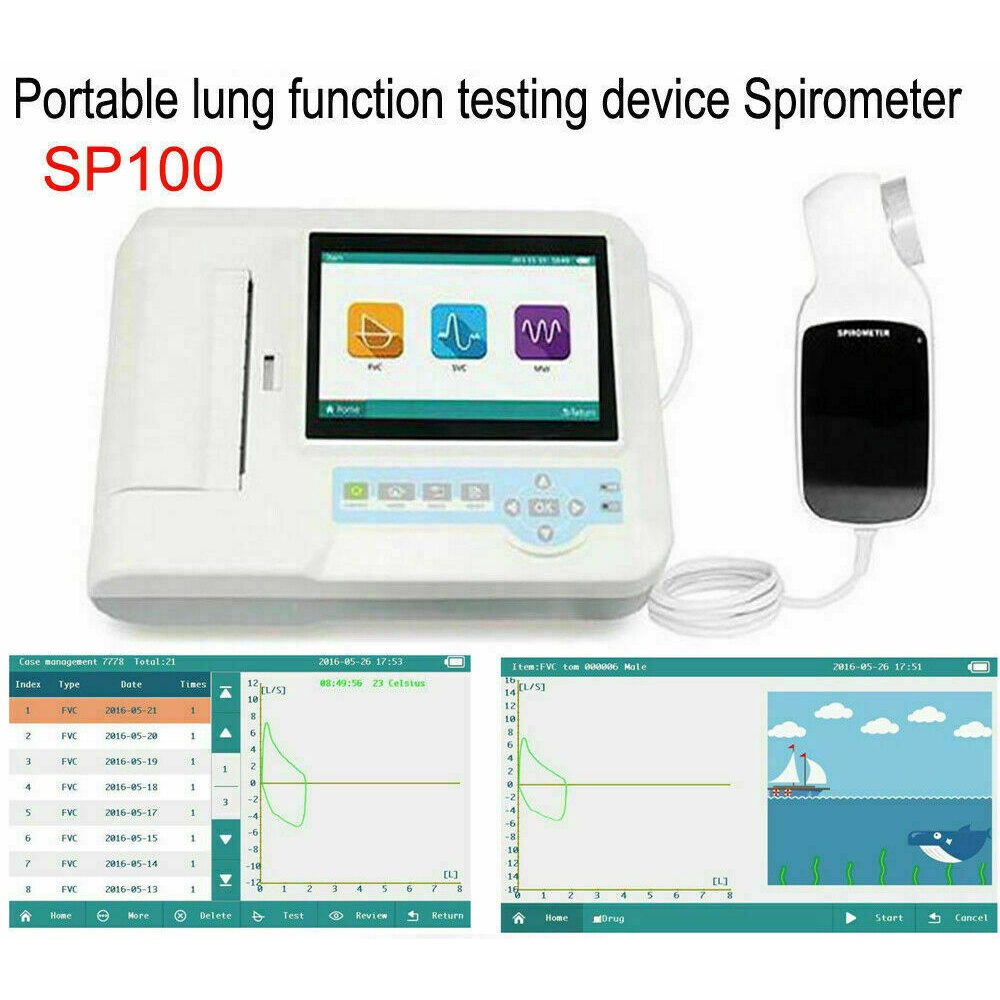 NEW Contec SP100 Digital Spirometer Handheld Lung Function Tester Pulmonary Device Breathing Diagnos