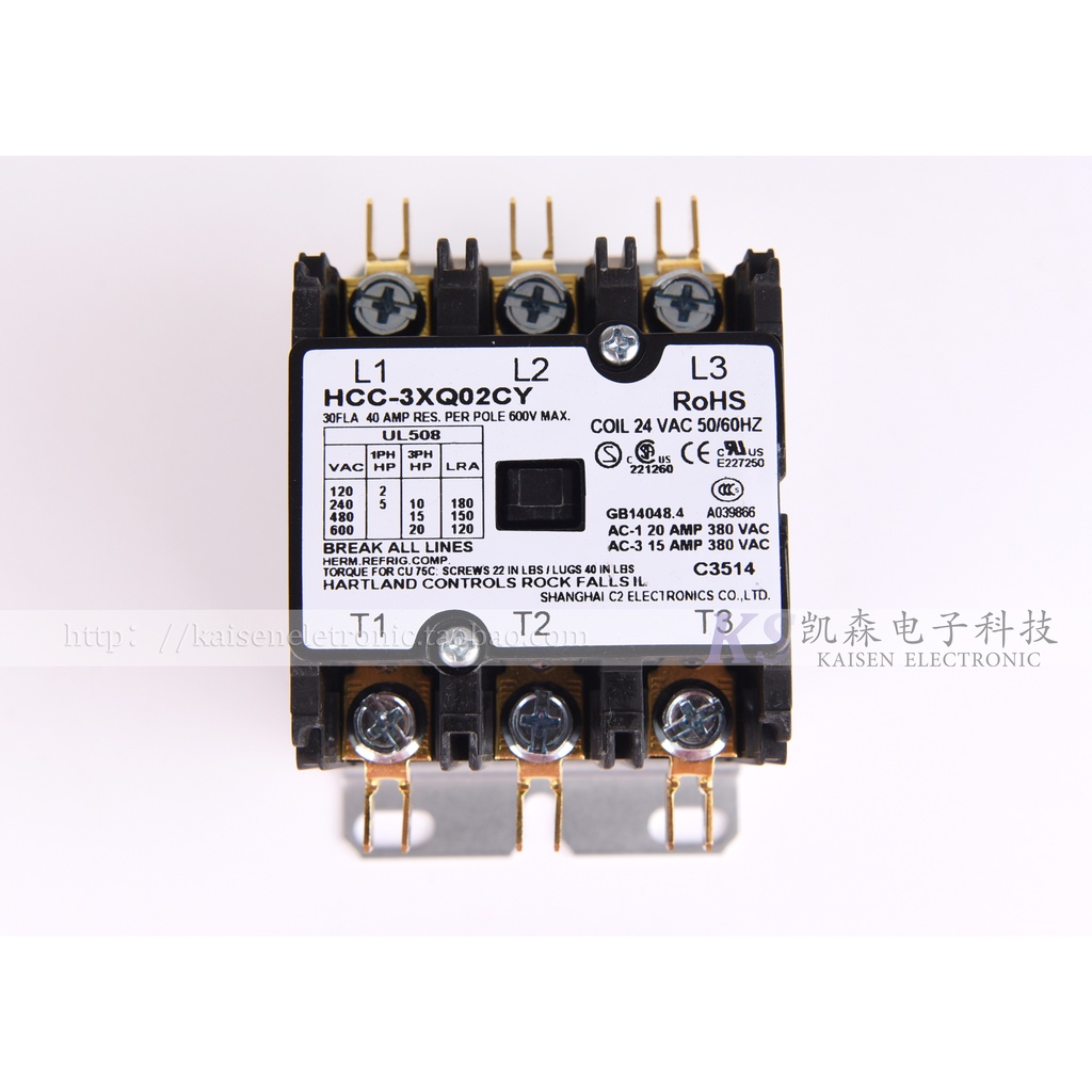 BARU 24VAC 30A HCC-3XQ02CY HCCY3XQ02CY York Central Air Conditioner three-phase AC contactor free of