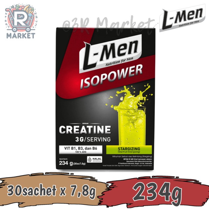 

L-Men Lmen Isopower Stargizing Creatine & Vitamin B Rasa Starfruit 234g