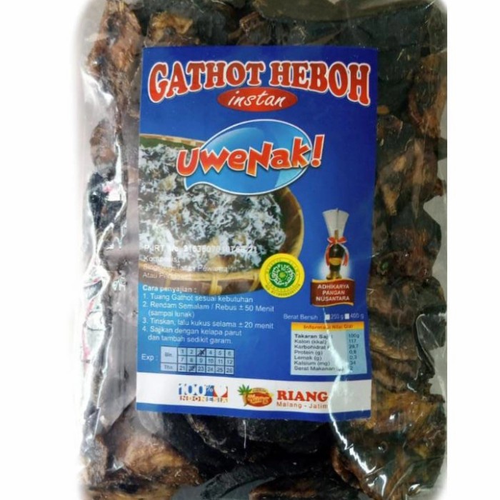 

KQ289 gatot heboh gathot instan uwenak asli cemilan khas malang 400 gr STOK TERBATAS