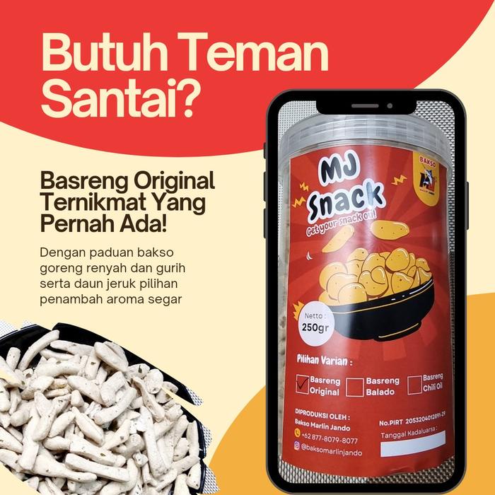 

IA750 Basreng Original gurih ekstra daun jeruk 250grm cemilan instan Food Snacks Food Snacks DISKON