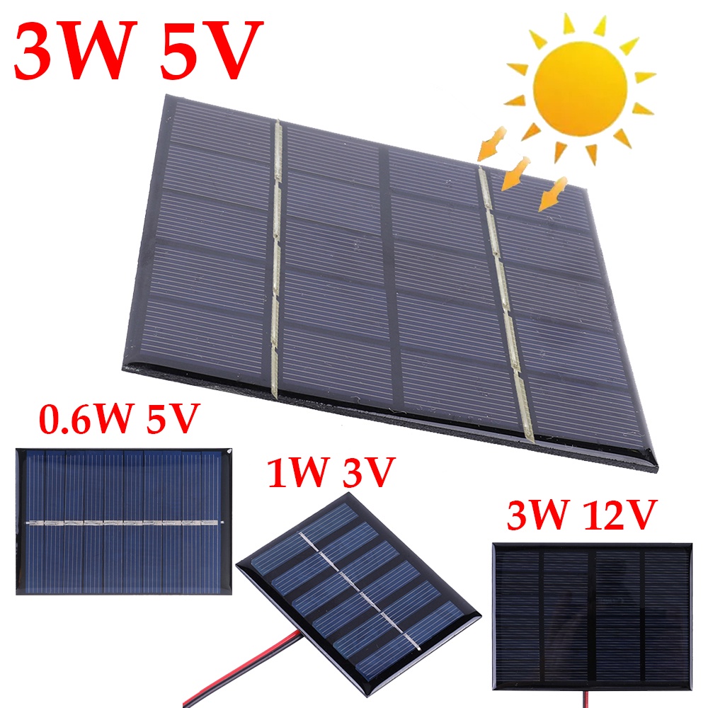 Solar Panel 3W 5V Micro Solar Board Portable Fast Charger Polysilicon DIY Solar Cells System Mini Ou