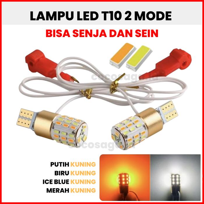 Goldenelectric Paket Combo Led T10 Sen+Senja 2Mode Model Luminos