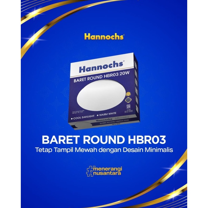 Lampu Ceiling Lamp LED HANNOCHS BARET ROUND 15W 20W 30W HBR03
