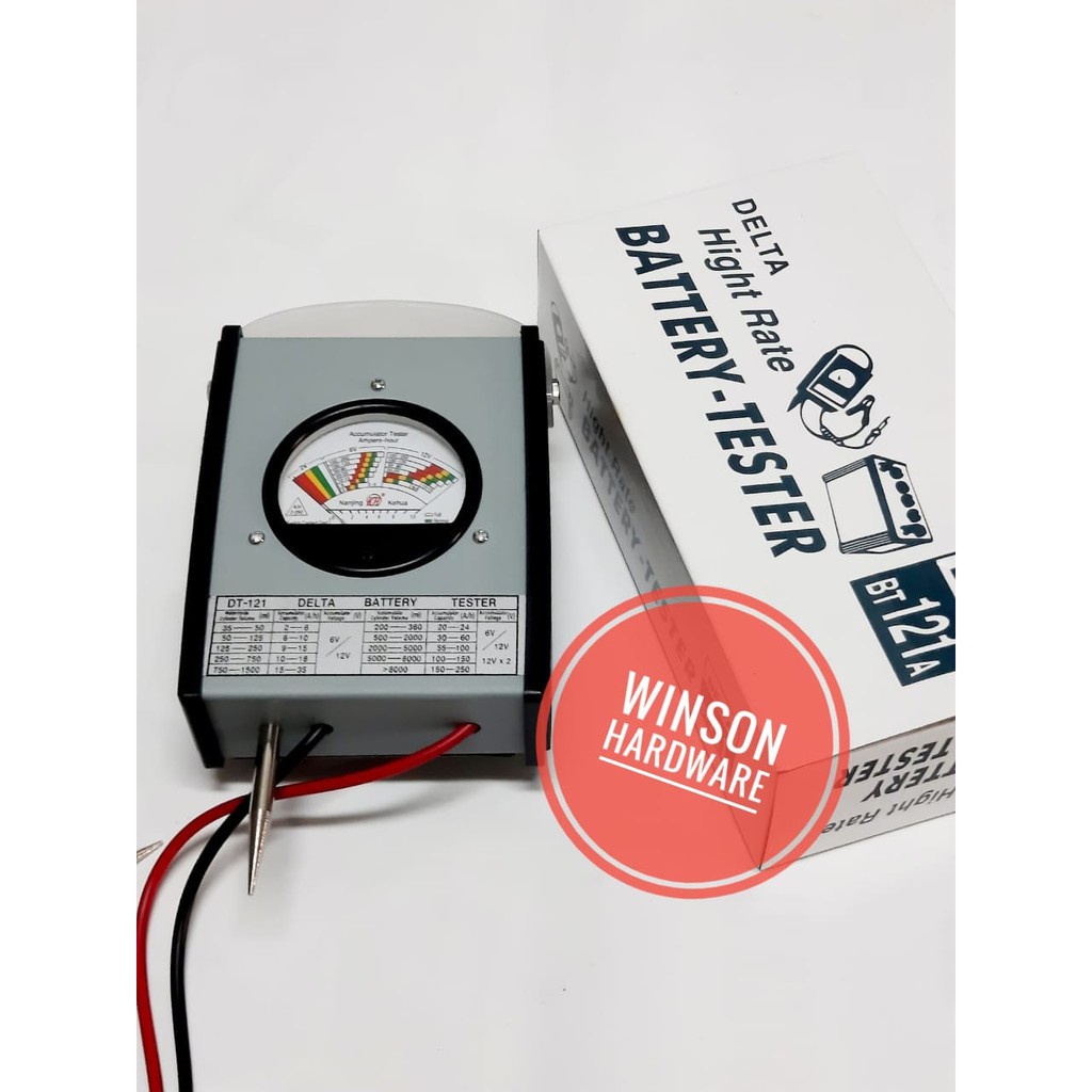 AYOOOLLARIZSS DELTA Battery Tester BT-121A Batere Baterai Alat Ukur Kapasitas Aki BT 121A