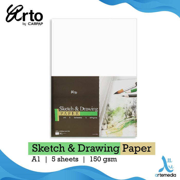 

TERBARU Kertas Gambar Arto A1 Sketch and Drawing Paper Pack