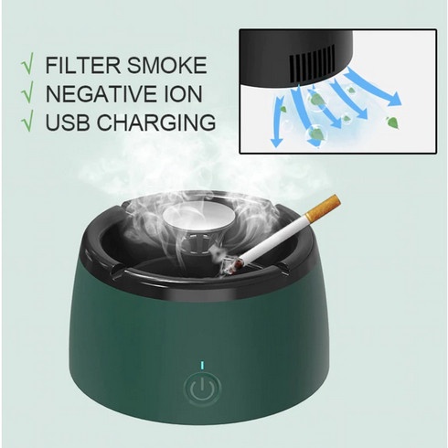 Asbak Pembersih Udara Humidifier Aromatheraphy Portabel Pembersih Asap Asbak Portable USB Pengisian